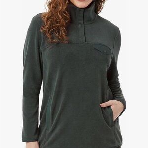 32 Degrees Heat Women’s Midweight Snap Arctic Fleece Pullover with pockets